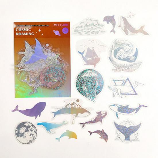 MomoPET Sparkle Dream Gold Laser Journal & Collage Sticker Pack