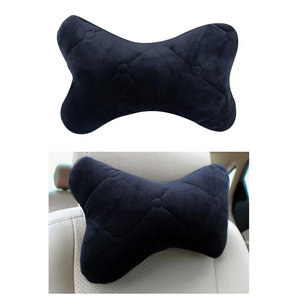 Car Neck Pillow Winter Cotton Seat Headrest Universal Car Neckrest Support Breathable Fabric Cover Relieve Soreness for Travel