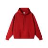 Mens Oversized Heavyweight 450g Fleece-Lined Crewneck Sweatshirt Loose Fit Drop Shoulder Solid Color American Style