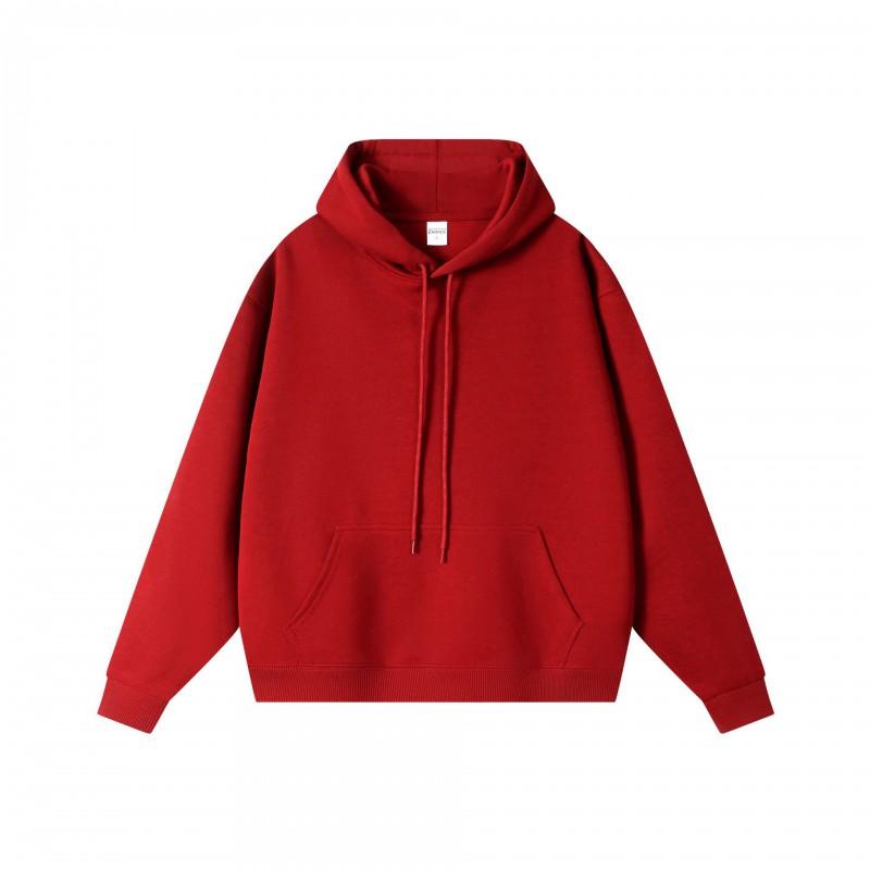 Mens Oversized Heavyweight 450g Fleece-Lined Crewneck Sweatshirt Loose Fit Drop Shoulder Solid Color American Style