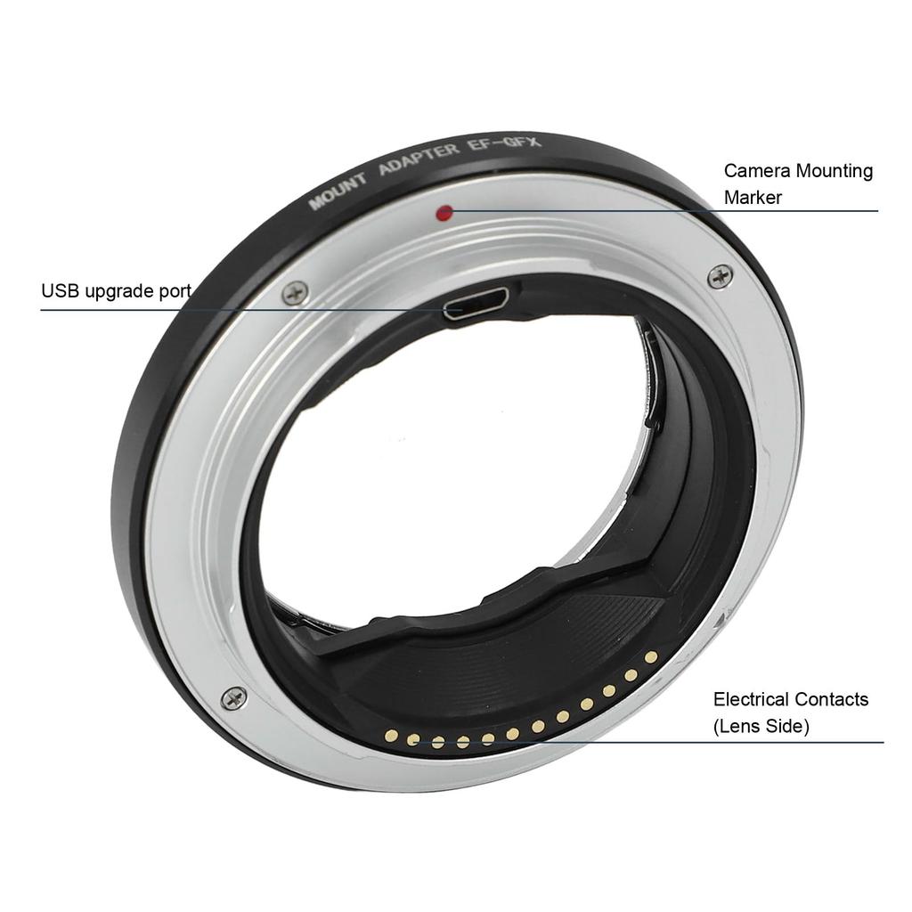 Autofocus Lens Converter Ring with Adjustable Aperture and Release for Cameras like GFX GFX GFX and Lenses One-Click G-Mount 50S, 50R, 100, EF-Mount
