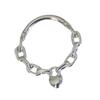 Surgical Steel Nose Rings Hoop Heart Chain Designs Septum Jewelry for Women and Girls 8/10MM In Gold or Silver