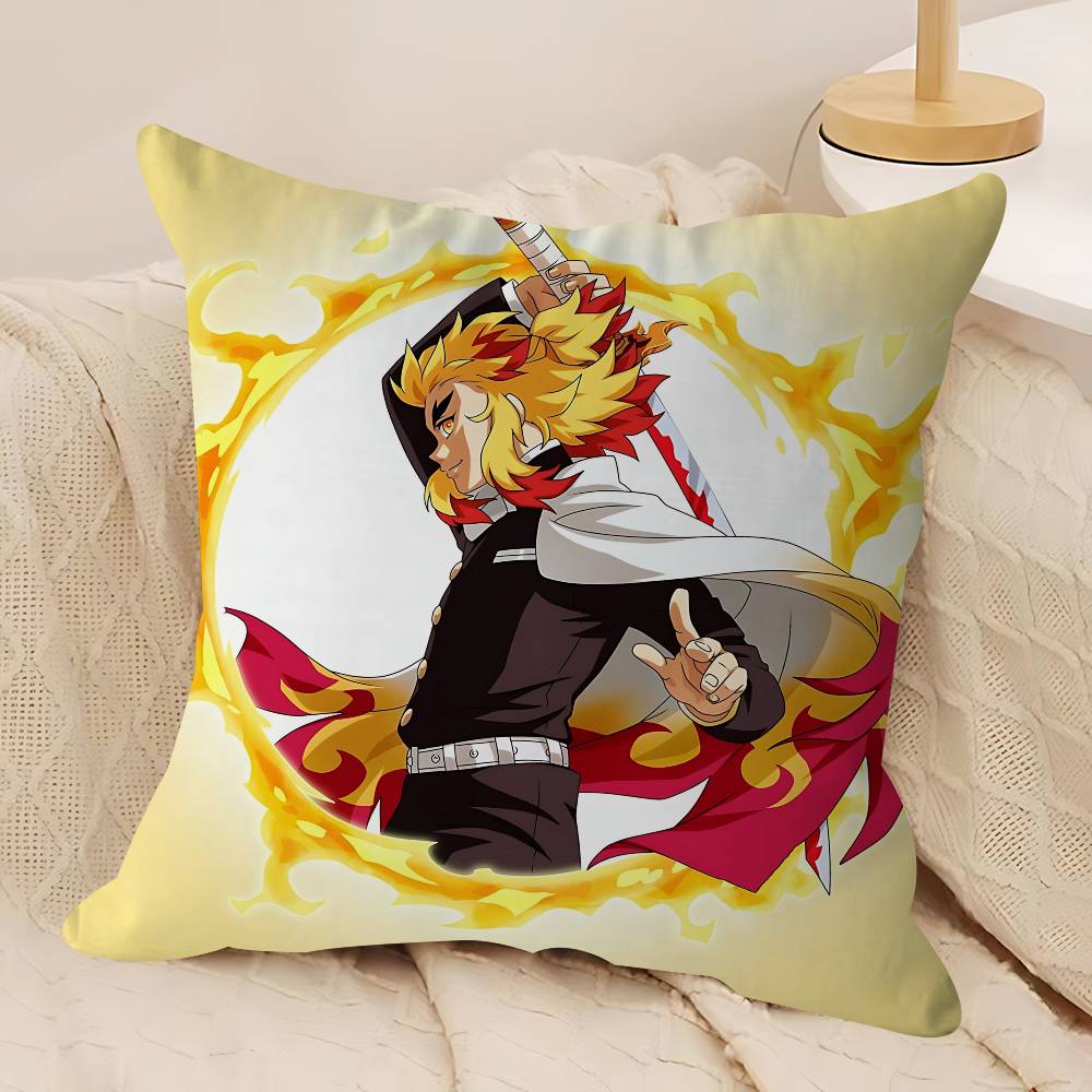 

Р-Ренгоку Кёджуро Наволочка Съемная Моющаяся Наволочка – Всесезонный Мягкий Лен 12x12Inch