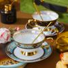 European Ceramic Bone China Coffee Cup Saucer Set Retro British Afternoon Tea Set Premium Gift Box 2025 New