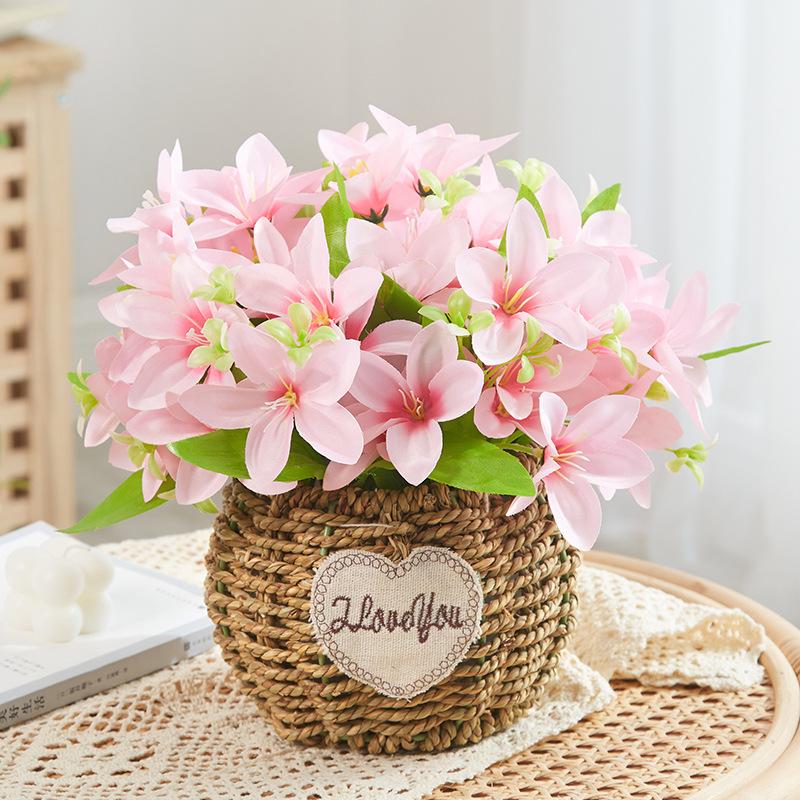 Silk Sunflower Floral Arrangement: Artificial Potted Bouquet for Living Room and Dining Table Decoration.