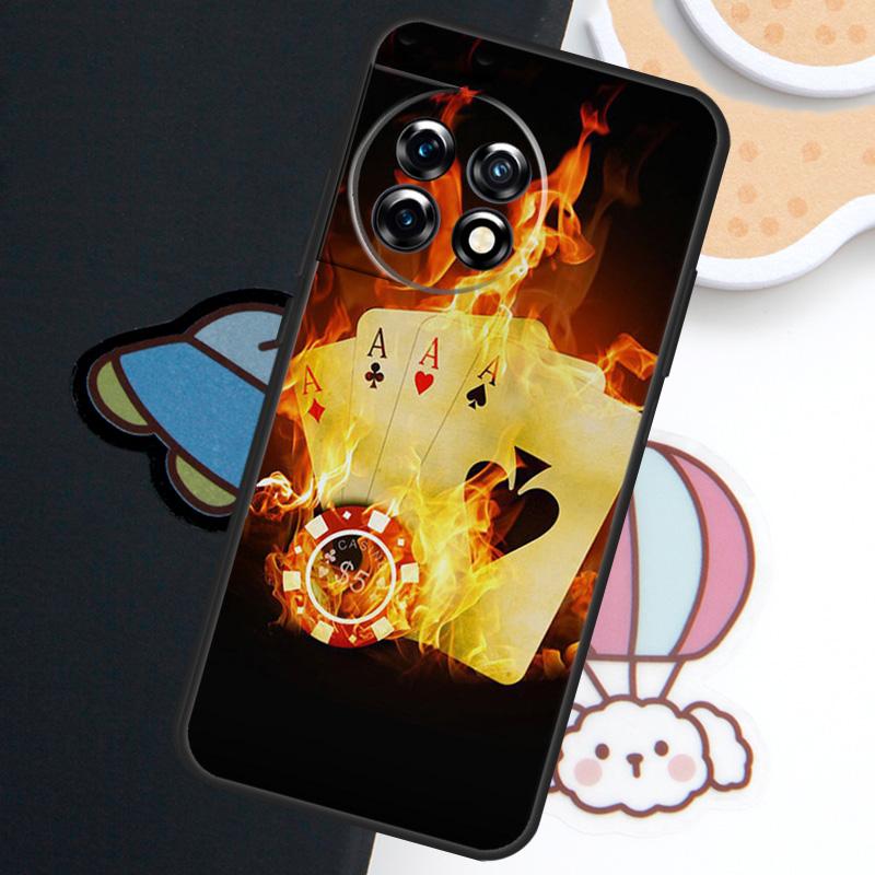 Poker Casino Art Pattern Case For OnePlus Nord N30 N20 CE 5 3 4 Lite OnePlus 15 13 12 11 9 8 10 Pro 10T 13R 15R Cover
