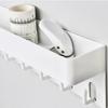 Wall Mounted Key Storage Rack Foyer Bedroom Bathroom No Need To Drill Holes Adhesive Door Rear Shelf Hook Arrangement