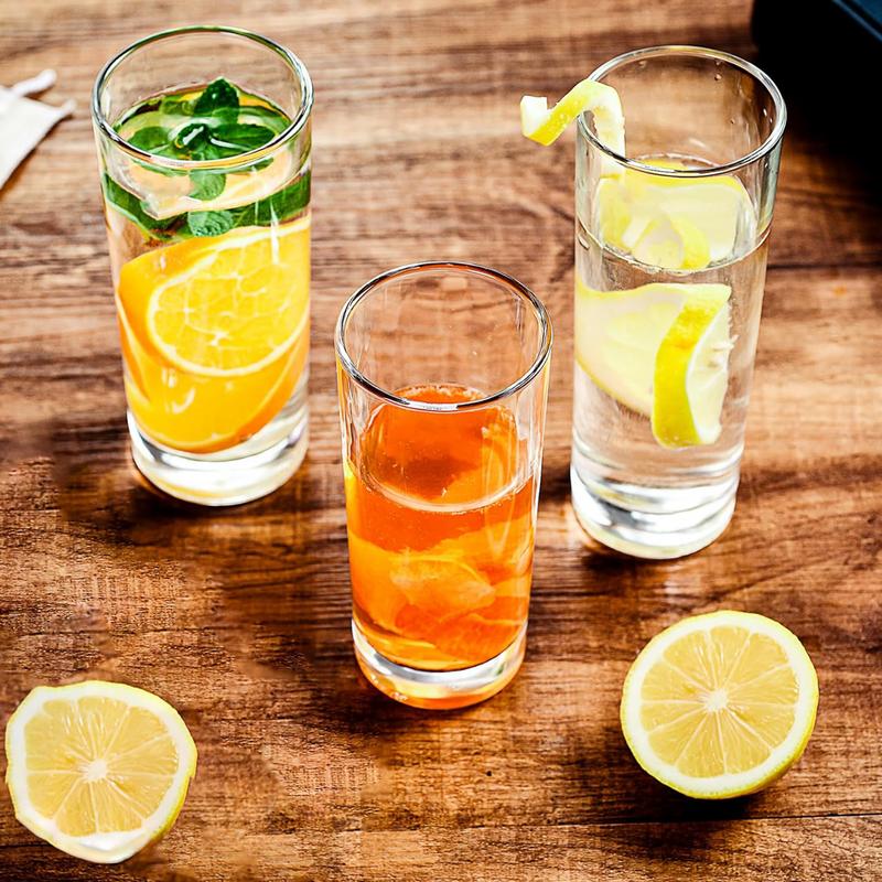 Drinking Glasses 290ml Classic Clear Reusable Drinking Glasses 6X Tumblers Dishwasher Safe Shatterproof Drinkware For Cocktail