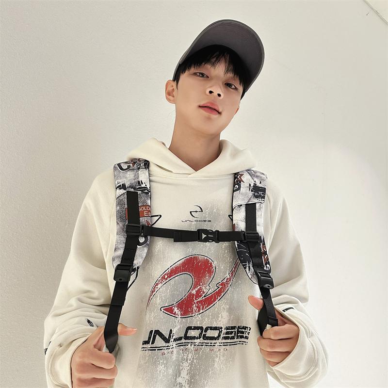 Graffiti Junior Senior High School Student Schoolbag Men's Large Capacity Computer Backpack