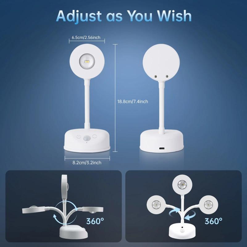 RGB Motion Sensor Wall Light Rechargeable Magnetic LED Wall Lamp 16 Colors Dimmable Remote Control Wireless for Stairway Bedroom Hallway Decor