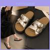 Stylish Summer Slip-on Birkenstock Sandals For Women With Comfortable Pu Material