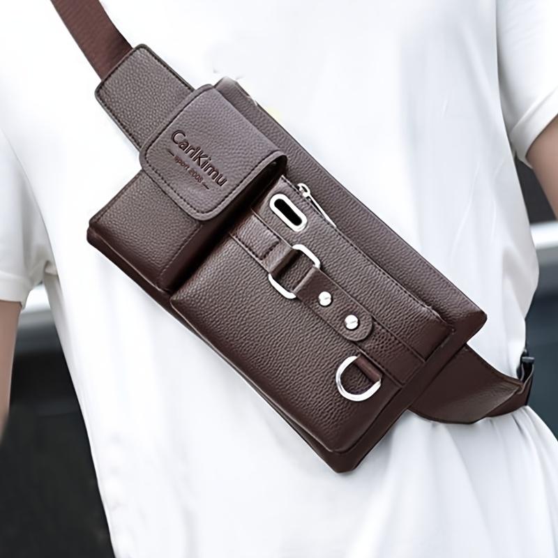 Durable Crossbody Bag Business Casual Shoulder Bag with Adjustable Strap, Multi-Pocket Design, Secure Zipper Closure