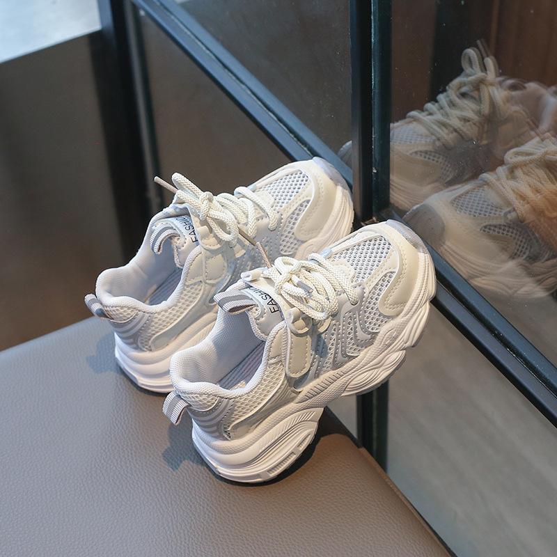 Children Mesh Breathable Chunky Sneakers Unisex Casual Sport Shoes Boys Girls Running Shoes Tennis Shoes 6-16 Years Summer