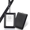 Cowhide Leather Doctors Badge Holder Business Work Card Case Women Men ID Card Holder  Referee