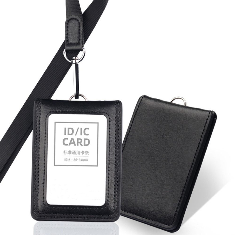 Cowhide Leather Doctors Badge Holder Business Work Card Case Women Men ID Card Holder  Referee