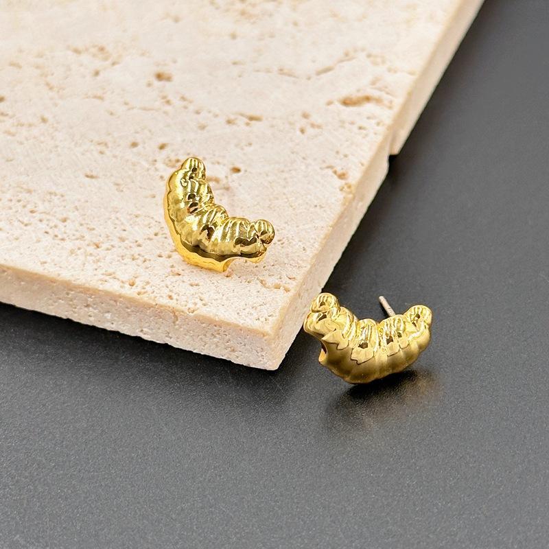 Design High-End Earrings Temperament Simple Croissant Earrings золотой