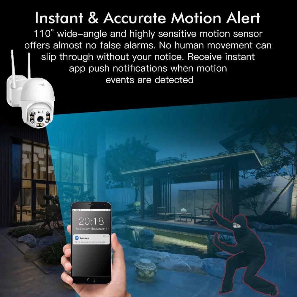 WiFi Camera Outdoor Home Security IP Smart Monitor Video Surveillance Camera Full Color Night Vision CCTV