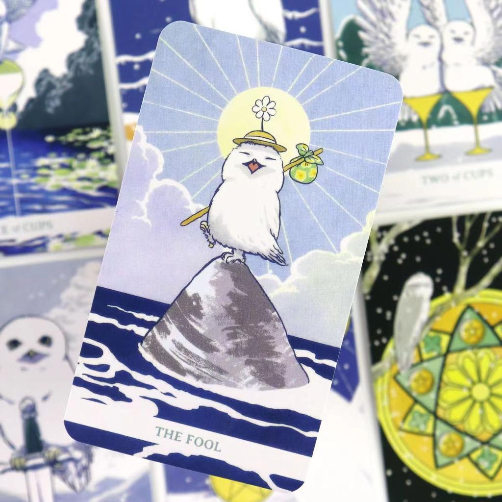 10,3*6 cm Weiß Winny Tarot-Whimsical Owl Leitfaden für intuitive Lesungen & Selbstfindung 78 Stück Karten