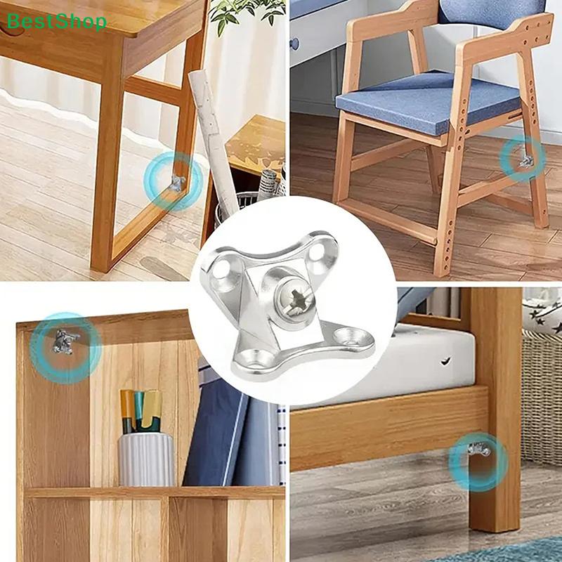 Zinc Alloy Butterfly Corner Braces Set - Furniture Hardware Kit with 3-in-1 Connectors for Panel Fastening
