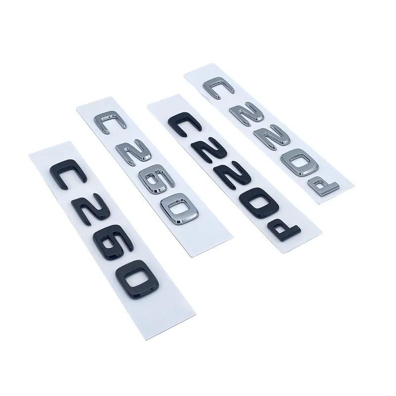 3D Glossy Black Letters C180 C200 C220d C250d C260 C300d 4Matic ABS Emblem for Mercedes Benz W205 Coupe Car Trunk Logo Sticker KC3