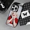 Sängerin M-Madonna Handyhülle Für iPhone 17,16,15,14,13,12,11 Plus,Pro Max,XS,Farbige silberne Handyhülle