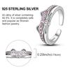 Anneaux en Cuivre Anneau Simple Cœur en Zircon pour Femmes Bijoux Anneau Cadeau Matériau Durable de Haute Qualité Design Élégant