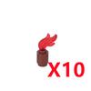 MOC Building Blocks Bonfire Flame Medieval Wine Bottle Accessories Set Candlestick Model Mini Brick Compatible Toy Gift DIY X019