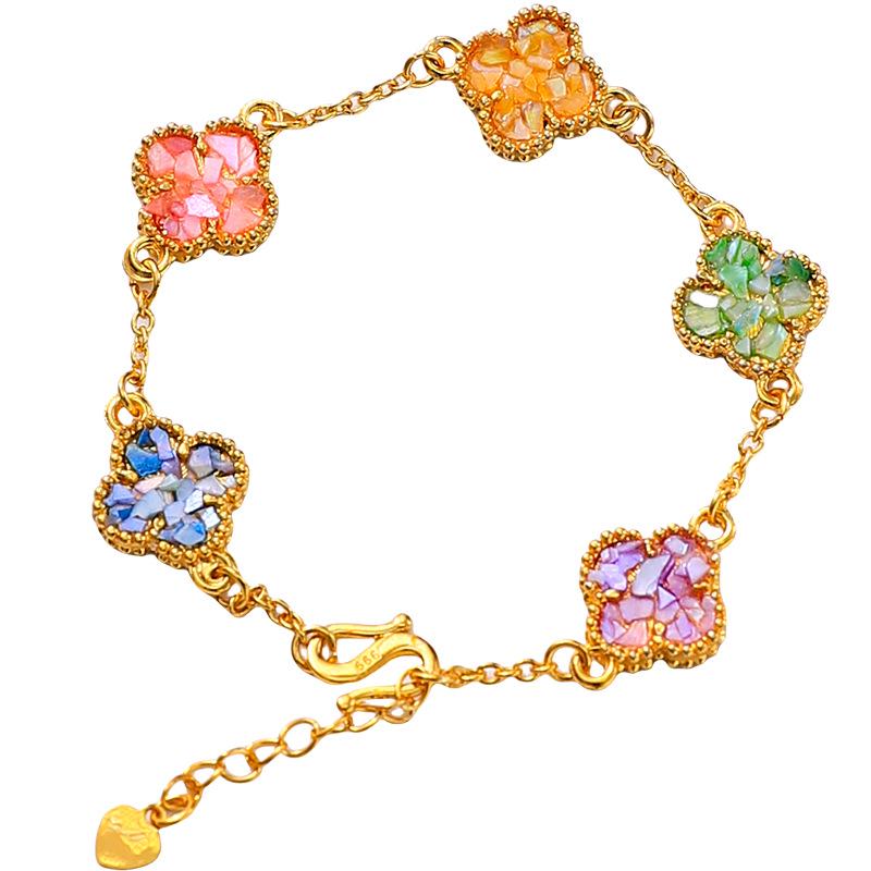 Mother-of-Pearl Bracelet DIY Kit: Shell Fragments Gift for Kids or Women's Day