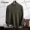 Fanzhen Men's Thickened Half-Turtleneck Cashmere Blend Sweater