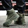 Tactical Military Combat Boots Men Genuine Leather Us Army Hunting Trekking Camping Mountaineering Winter Work Shoes Bot Zapatos