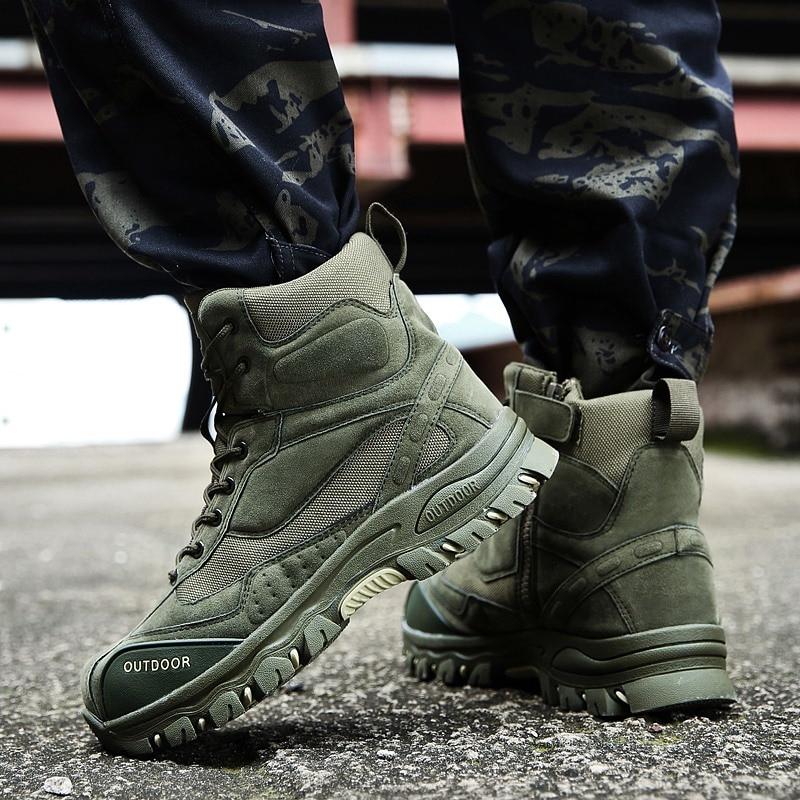 Tactical Military Combat Boots Men Genuine Leather Us Army Hunting Trekking Camping Mountaineering Winter Work Shoes Bot Zapatos