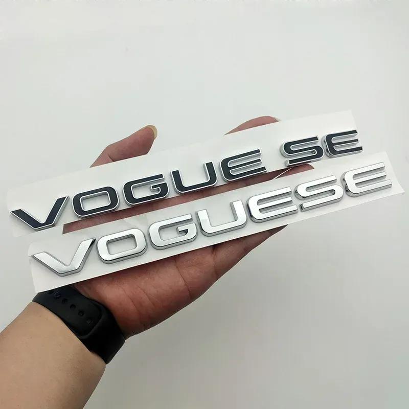 3d ABS Chrome Black Vogue SE Emblem Letters Car Trunk Badge Decal For Vogue SE Sticker Accessories