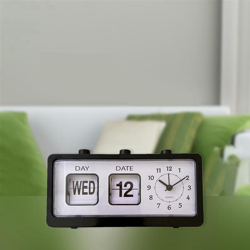 Mechanical Alarm Clock Novelty Flip Clock Desktop Digital Clock With Calendar Clock Home Decor Retro Decor