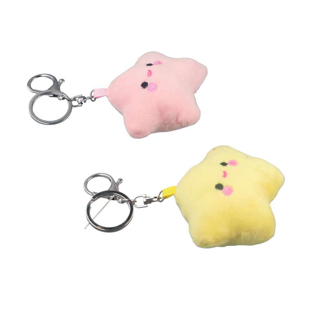 Smile Stars Smile Stars Plush Keyring Fluffy Fur Smile Stars Backpack Pendant  Wedding Gifts