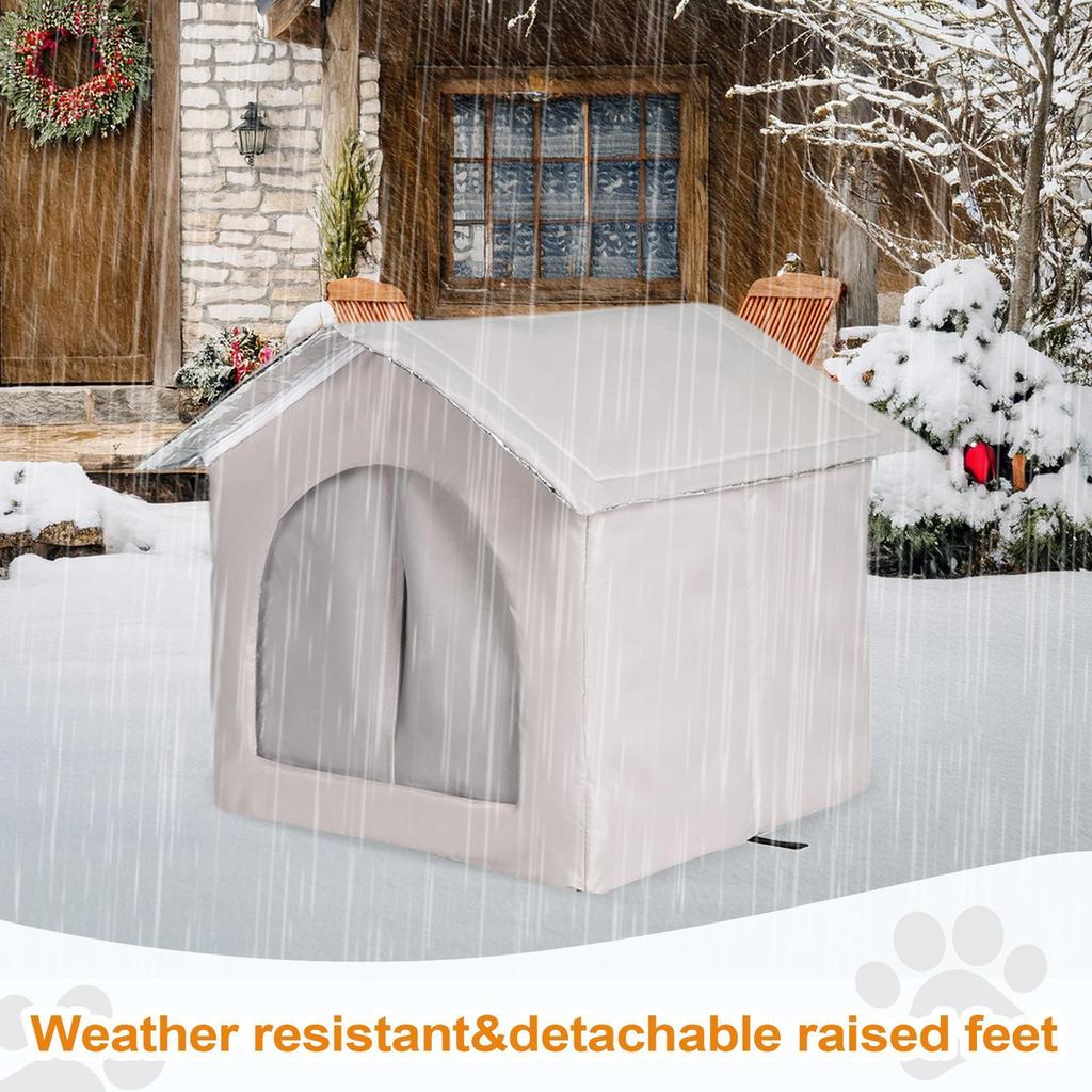 Outdoor Cat House Weatherproof Warm Weatherproof With Screen Outdoor Cat Shelter Kitten Bed For Cold Weather Kitten Puppy Small