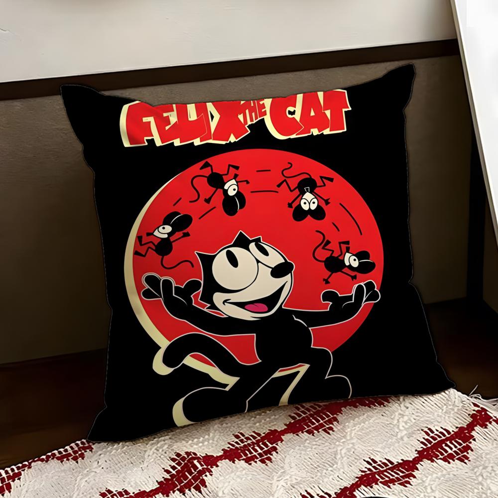 Cartoon FFelix the Cat Cushion Cover Reversible Soft Durable Pillow Cover Home Car MultiScene Use for Daily Comfort