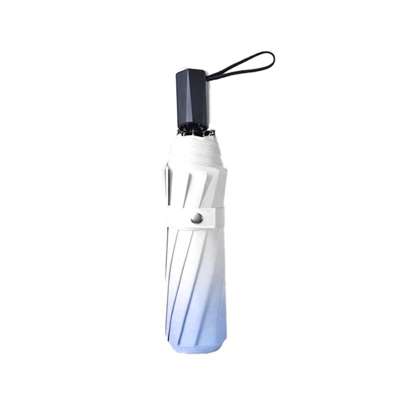 

Зонт с тройным градиентом цвета с черным покрытием, зонты от дождя и солнца