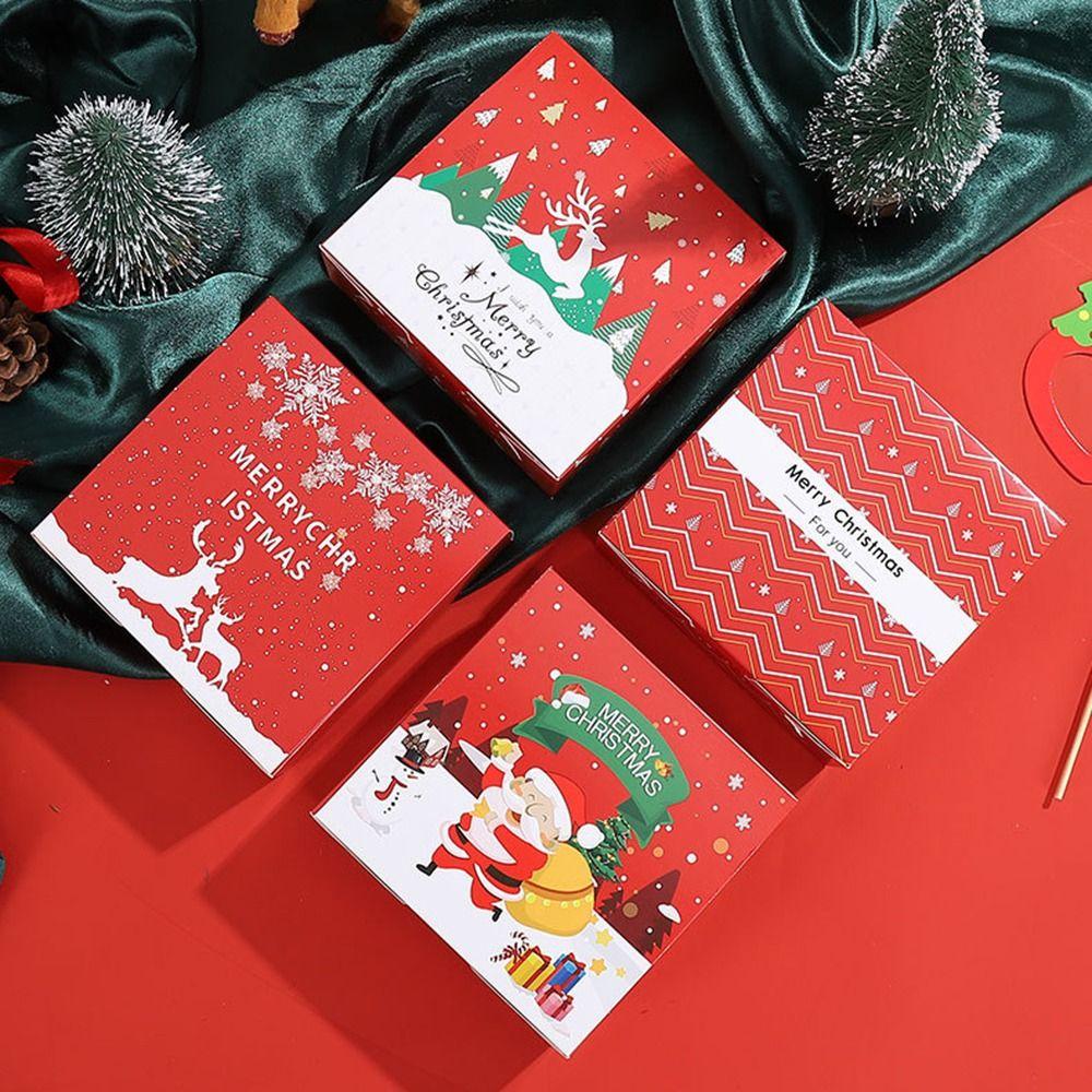 

Прозрачная сумка с 4 полостями, рождественская упаковочная коробка, упаковка для лунного пирога, кондитерские коробки, подарочные коробки