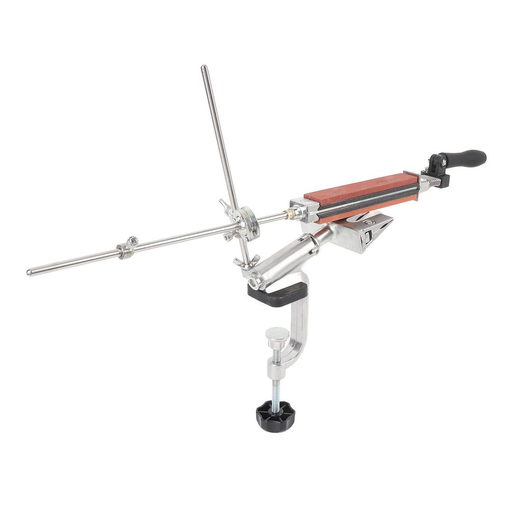 Fixed Angle Sharpener Kit 360 Degree Flip Design Adjustable Clamp 10 White Corundum Whetstones Chef Sharpening System