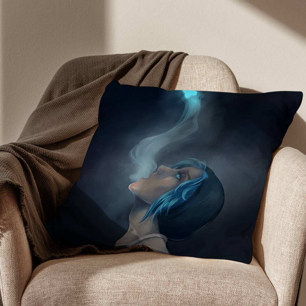 blue Butterfly Life is Strange Pillow Case Antidustmite Pillowcase Invisible zipper silky short plush Sofa cushion cover