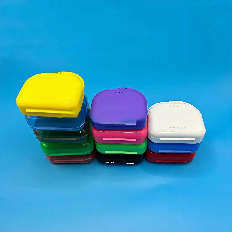

50 Pcs Denture Storage Cases Orthodontic Retainer Partial Denture Container Boxes for Dental Prosthesis Care