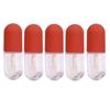 1/2/5 Pezzi Tubetto Vuoto per Lucidalabbra 4,5 ml Mini Piccolo Capsula Flacone Circolare Plastica Trasparente Gommata Opaca Tubetto Vuoto per Rossetto