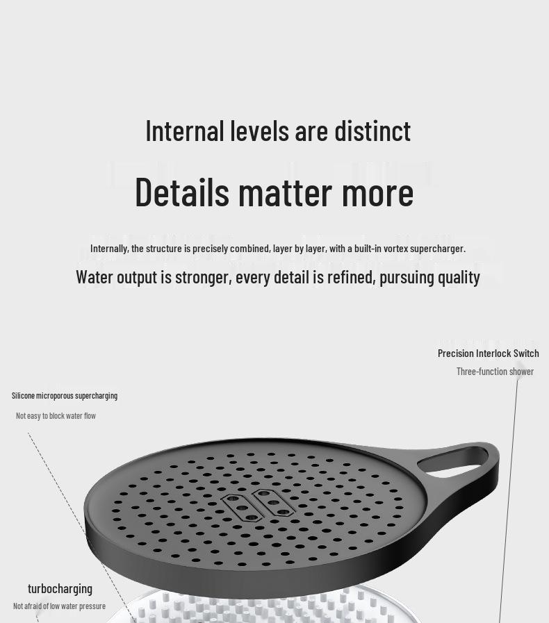 Ultra Pressurized Rain Shower Head with Built-in Water Heater for Enhanced Bathing Experience