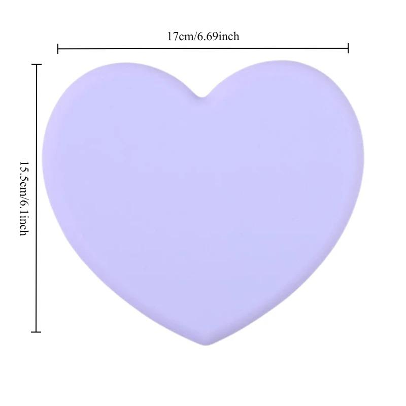 

1pc Peach Shaped Silicone Insulation Pad Anti Scalding Korean Style High-temperature and Heat-resistant Pad 17x15.5cm фиолетовый