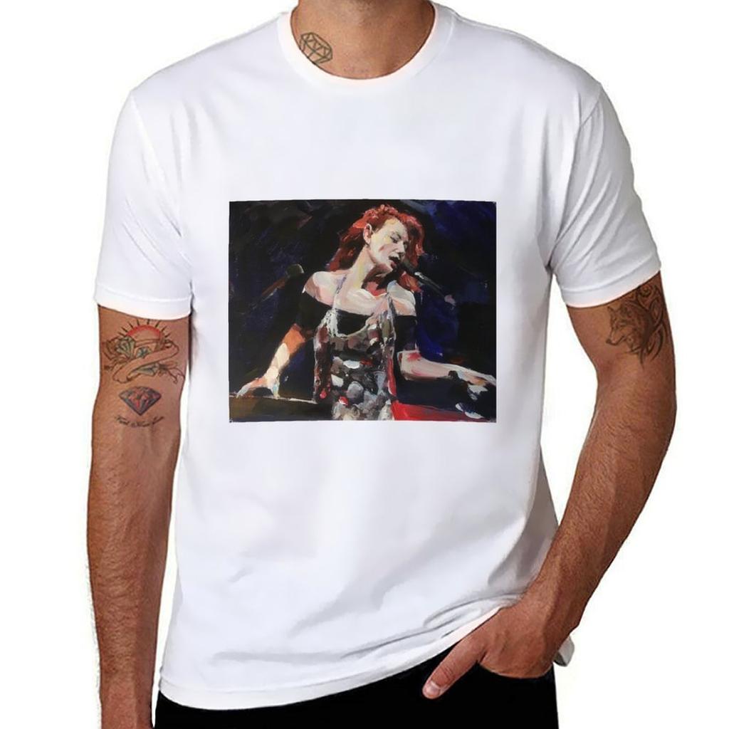 Tori Amos Two pianos TShirt Casual Daily Wear Short Sleeve Top