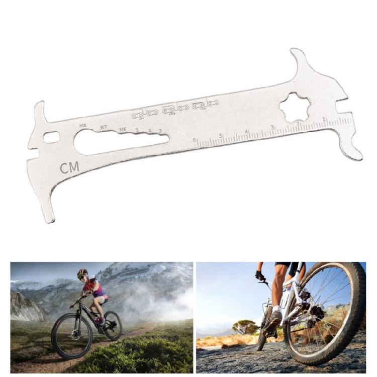 Compacts Bike Chain Wear Detector Stainless Steel Cycling Chain Gauges Suitable for Various Chain Size