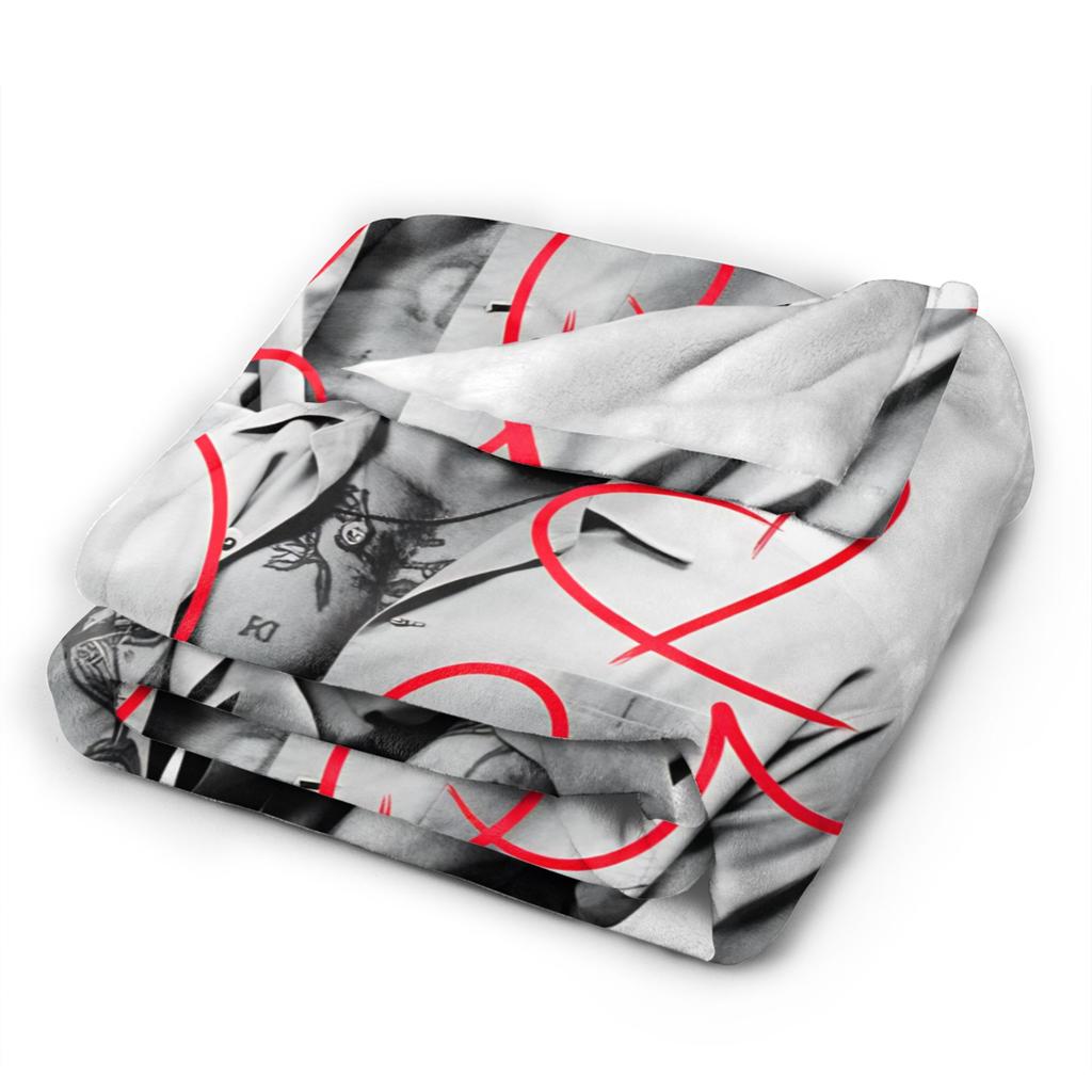 Zanger Bads Bunnys Deken Kwaliteit Warm Beddengoed Plaids Winter Picknick Buiten Grappig Sprei