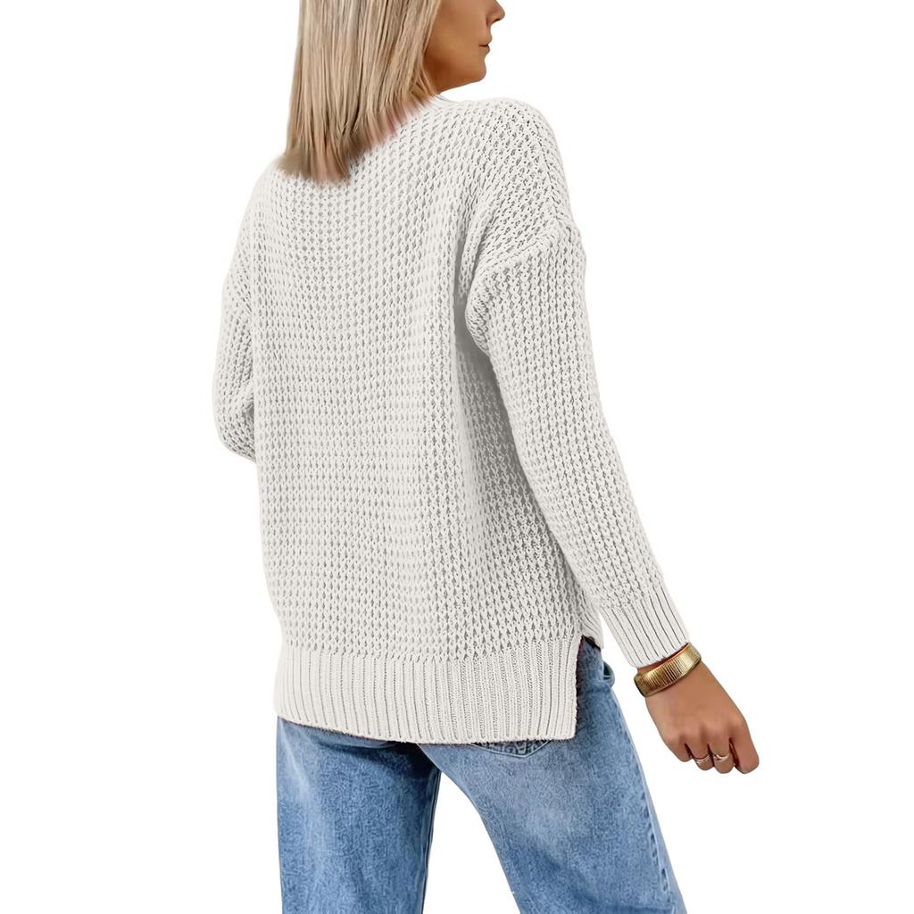 Women's Hollow Out Knit Pullover Sweater Casual