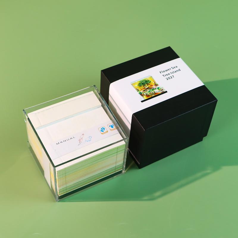 Time Piece Calendar 2027 Desk Calendar With Led Light 3D Tear-Away Calendar Paper Carving Art Memo Pad Notepad Desktop Decor