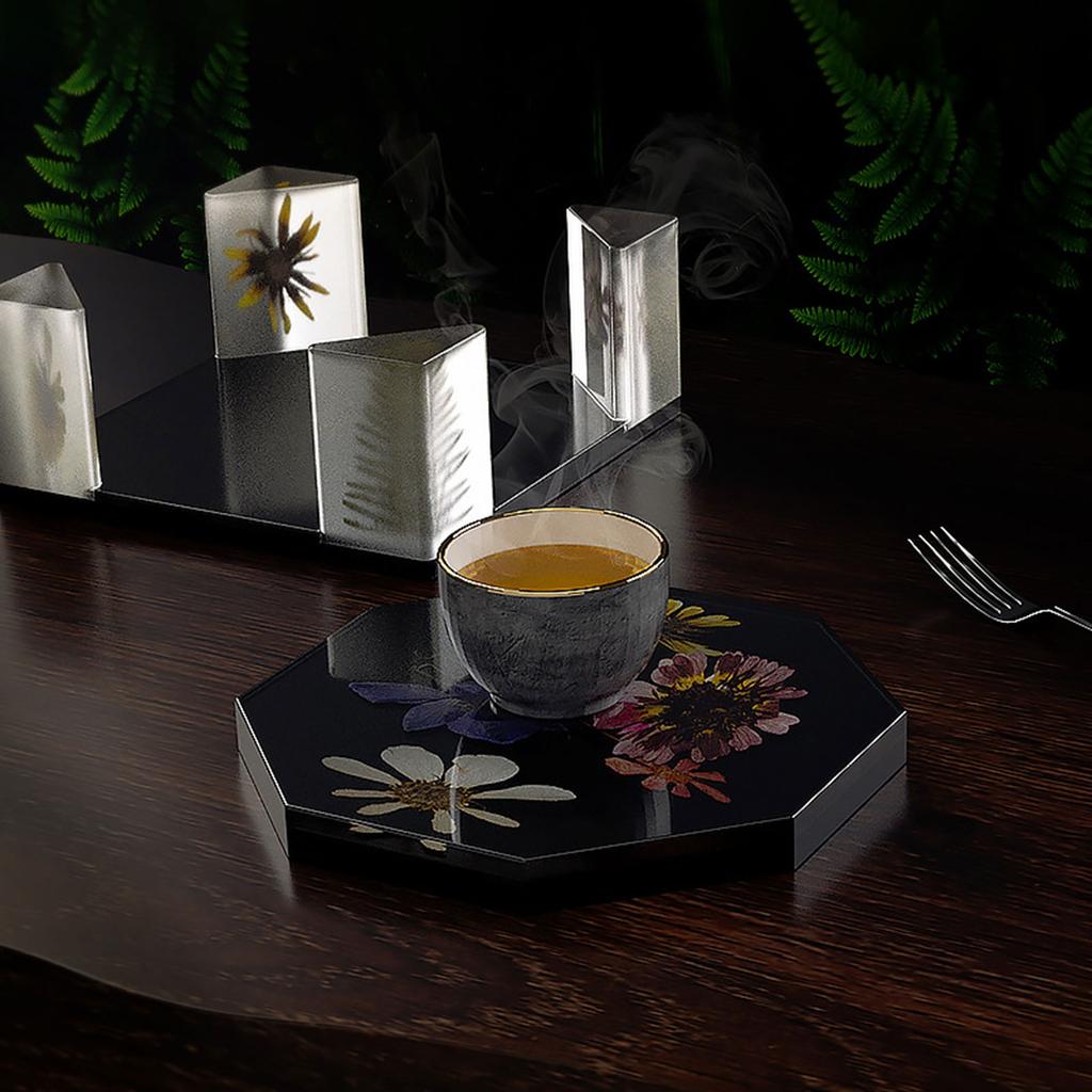 Stylish Lovely Octagonal Coaster Mould In Sturdy Silicone Materials Portable for Household and Office Supplies Use